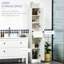 Bathroom Cabinet With Adjustable Shelves, White