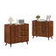 Ensemble de 2 commodes cannelées 3 tiroirs