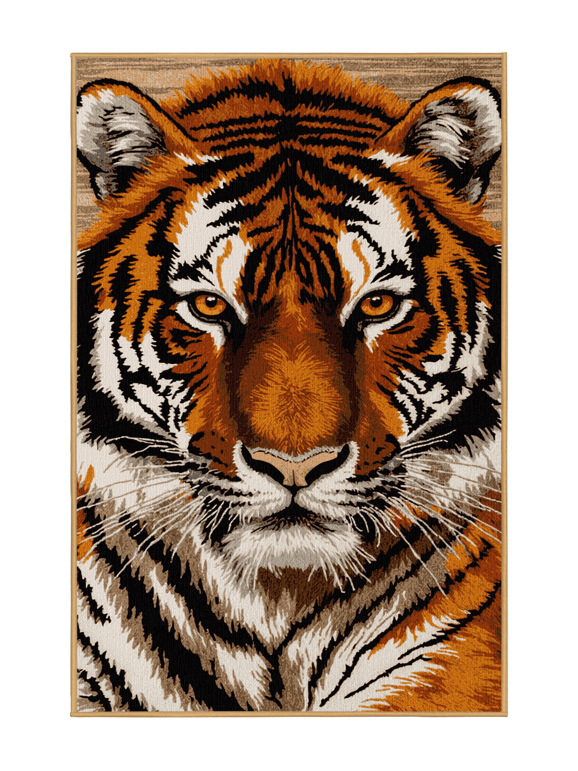 Foundry Select Washable Sumatran Tiger Big Cats Area Rug | Wayfair