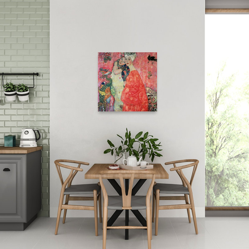 Les Petites Amies, 1916-1917, Portrait abstrait contemporain, Estampe murale, H 32 po x l 32 po