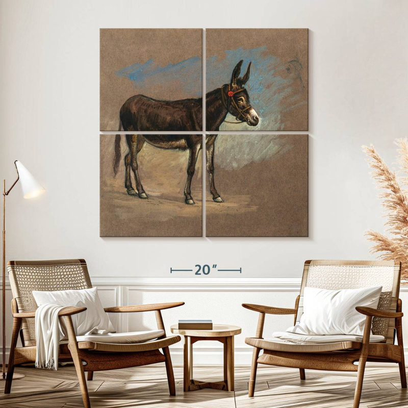 Brampt Study. A Mule, 57" H x 57" W