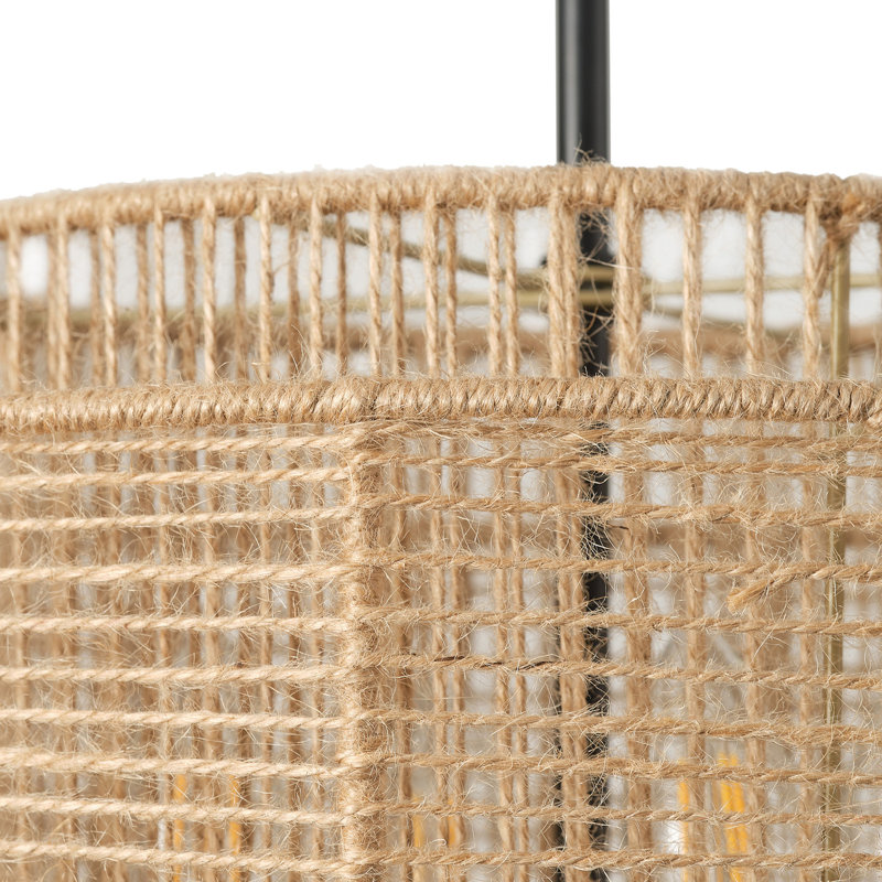 Luminaire suspendu à intensité variable Arnesha 4-E12 9W Boho Rattan Farmhouse