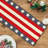 Consuella Patriotic American Flag Table Runner Handmade Beaded Dining Table Runner for Christmas Decor-1899623452