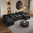 5-Piece Upholstered U-Shaped Sectional-1067949256