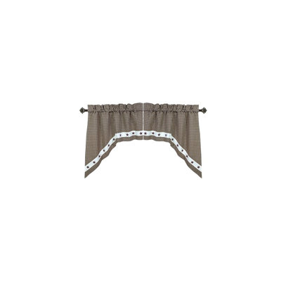 Jupe de fenêtre 72" star check Villar