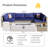 9 Pieces Sofa Sectional Seating Group with Cushions and Fire Pit Table-419026372