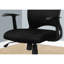 Chaise de bureau moderne à hauteur réglable avec base stable, filet noir, ergonomique et de construction