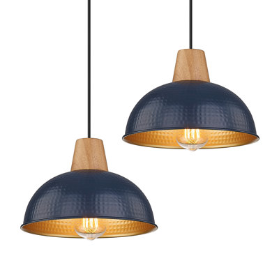 Bryn 1 - Light Blue Dome Pendant