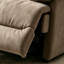 Fauteuil inclinable moderne en similicuir taupe