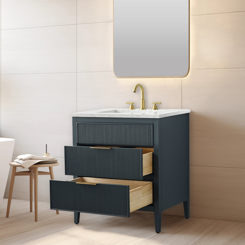 Emma 30" W Single Vanity, Vintage Blue