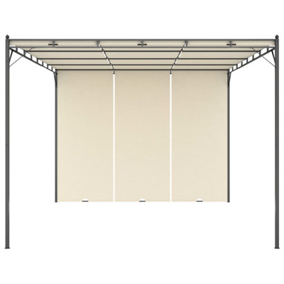 Pavonea Gazebo Outdoor Canopy Tent Patio Pavilion Party Tent with Side Curtain -  Arlmont & Co., 57B266B28FE64B6AA9AFAAA9EF122C13