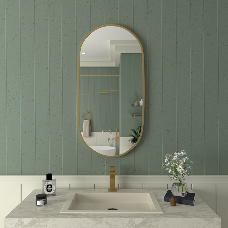 18 po X P 36 po Miroir de salle de bain mural H, Or