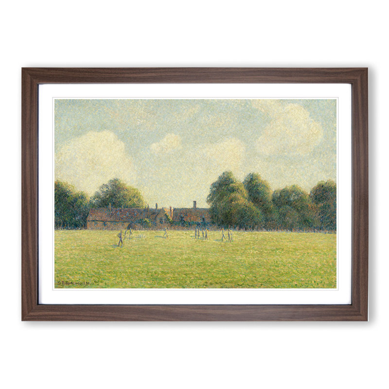 Hampton Court Green by Camille Pissarro - Framed Print, 36cm H x 48cm W x 2cm D, Walnut Framed