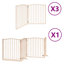 Archie & Oscar Dog Gate With Door Foldable 10 Panels Brown 800 Cm Poplar Wood-1144224501-1144224496