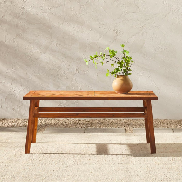 Pad Liquidators Outdoor Patio Wood Chevron Rectangle Coffee Table All ...