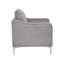 Canapé-lit modulaire en velours côtelé convertible gris avec accoudoirs pouvant être assemblés-539658638