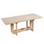 Table de salle à manger extensible rustique de 82 po, table de cuisine à tréteaux avec deux rallonges de 12 po-129183278
