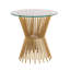 Table de bout en verre à piédestal