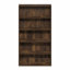 Étagère Olmeda, bibliothèque à 4 niveaux avec tablette ouverte, tablette de rangement cubique, 11 x 17 x 35 cm, pour salon, chambre, bureau, couleur espresso-115307582-139499823