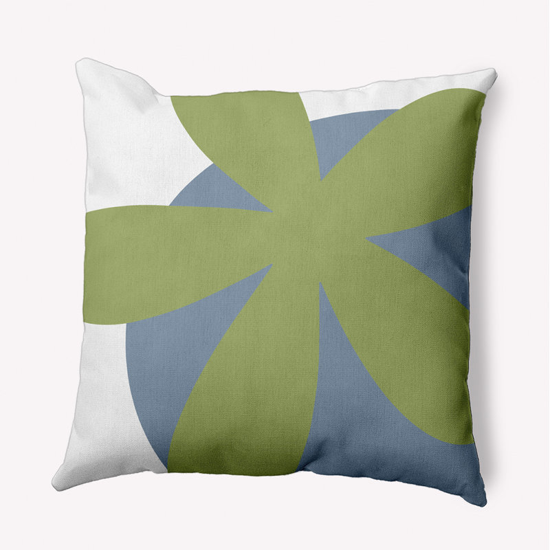 Housse et insert en polyester pour coussin carré par E by Design, Vert, 18 po x 18 po