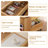 Modern Minimalist Solid Wood Natural Color Height - Adjustable Rotating Mobile Side Table