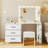 Makeup Vanity Set With Lighted Mirror
