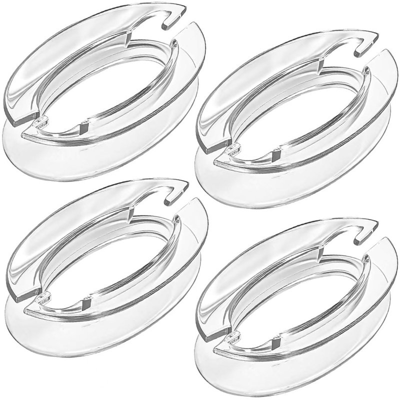 Blind Cord Winder Safety Clips, Clear Plastic Window Shade Cord Holders, Childproof Design, No Wall Damage, 4-Pack.