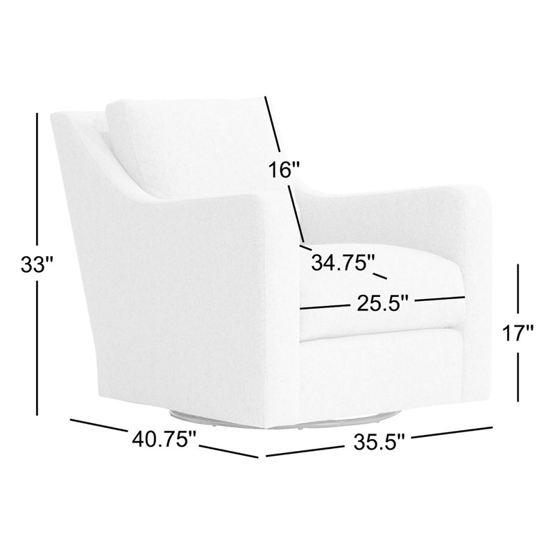 Plush Upholstered Swivel Armchair