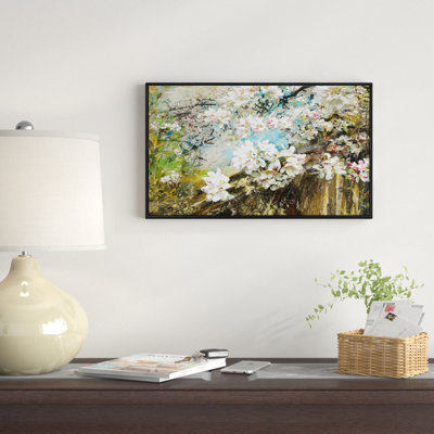 «Apple Blossoms with White Flowers», reproduction de peinture à l'huile sur toile tendue