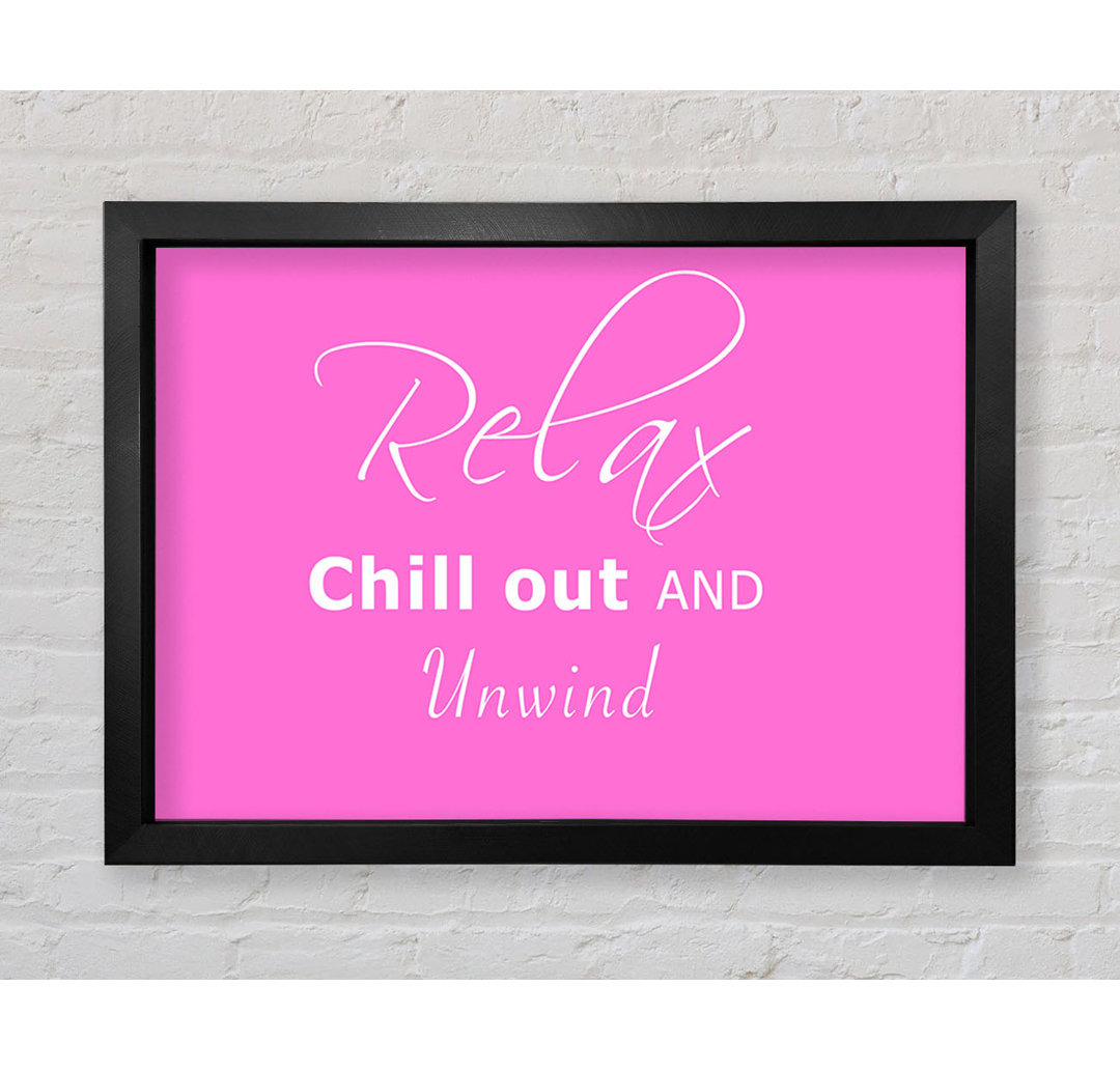 Badezimmer Zitat Relax Chill Out Vivid - Druck