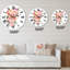 Roses, fleurs et horloge murale traditionnelle-60187798