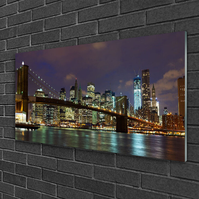 Architecture Bridge City - No Frame Print on Glass