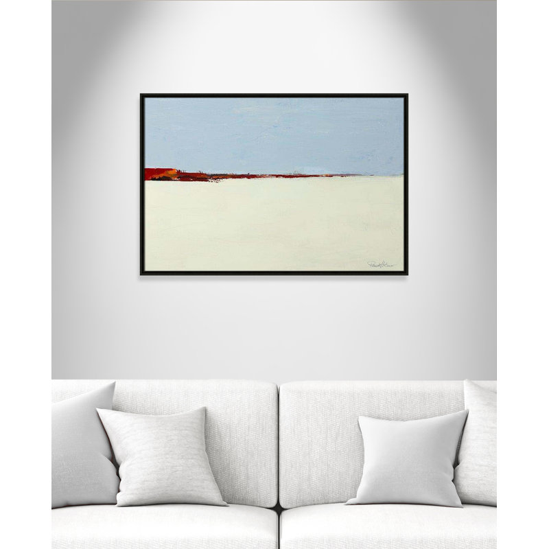 «Desert Plains» par Renate Holzner - reproduction sur toile flottante, H 25,5 po x l 37,5 po x P 2 po, Cadre espresso