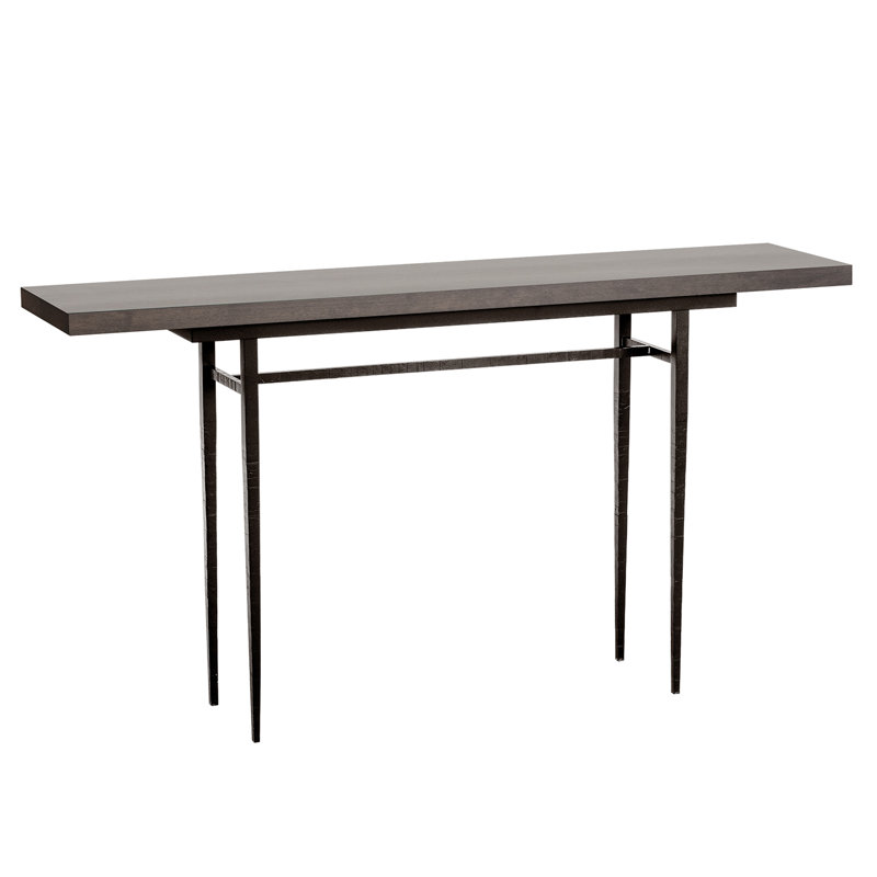Wick Console Table, Black, 32.1" H x 60" W x 14" D, Gray