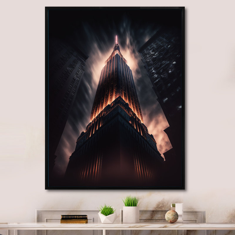 Impression sur toile «Empire Shilt in the Night Lights II» par Empire State Building, H 20 po x l 12 po x P 1 po