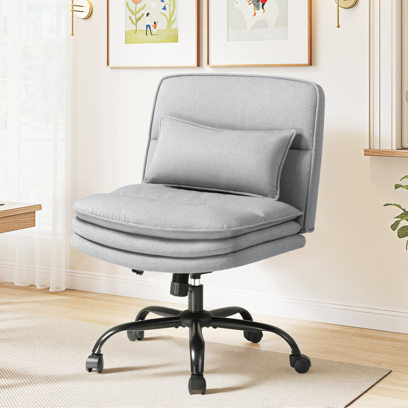 Chaise de bureau Criss, Tissu gris pâle