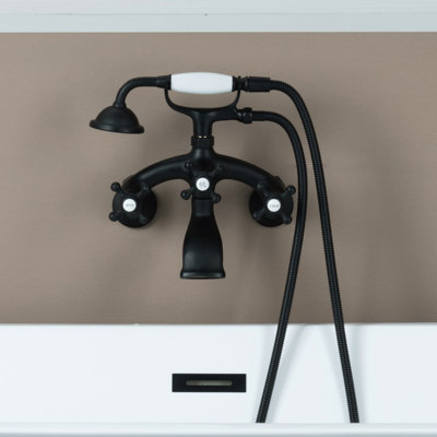 Aether 3 Handle Wall Roman Tub Faucet with Diverter