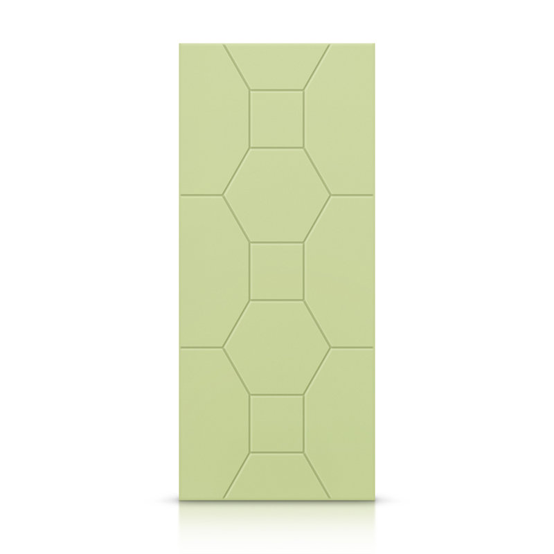 Porte standard à panneaux en bois, Vert sauge, 42 po x 96 po