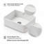 30 inch White Ceramic Farmhouse Kitchen Sink with Deep Apron Front Undermount Design