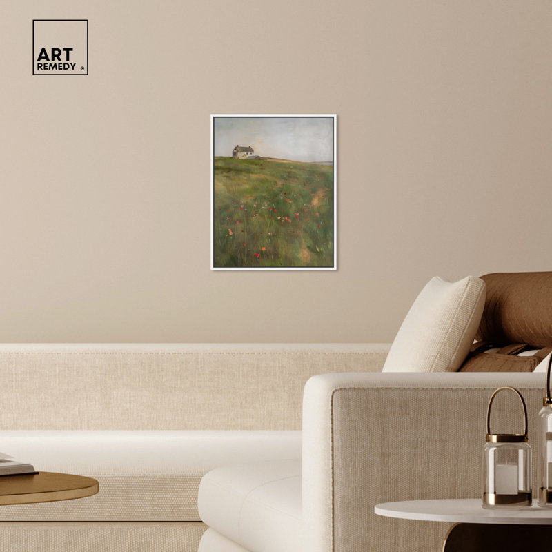 Art mural Serene, Cadre blanc, H 21 po x l 17 po