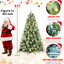 Arbre de Noël de 9 pi avec 700 lumières à DEL blanc chaud pré-enfilées, 2518 pointes, 122 branches articulées en pin et en tracas avec une aiguille dure
