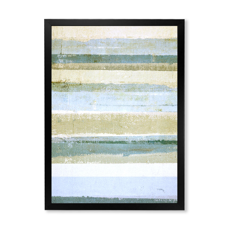 Art moderne gris et bleu II 2FDP47753, H 20 po x l 12 po x P 1 po, Toile avec cadre noir