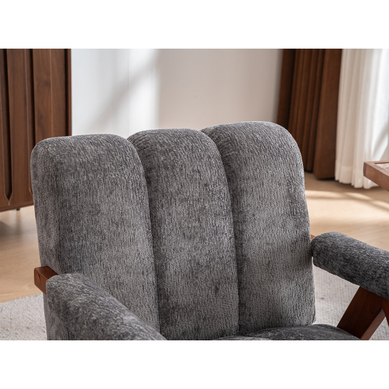 Fauteuil d'appoint Mid-Century 30 po, Gris