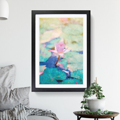Pale Pink Water Lily - Framed Print