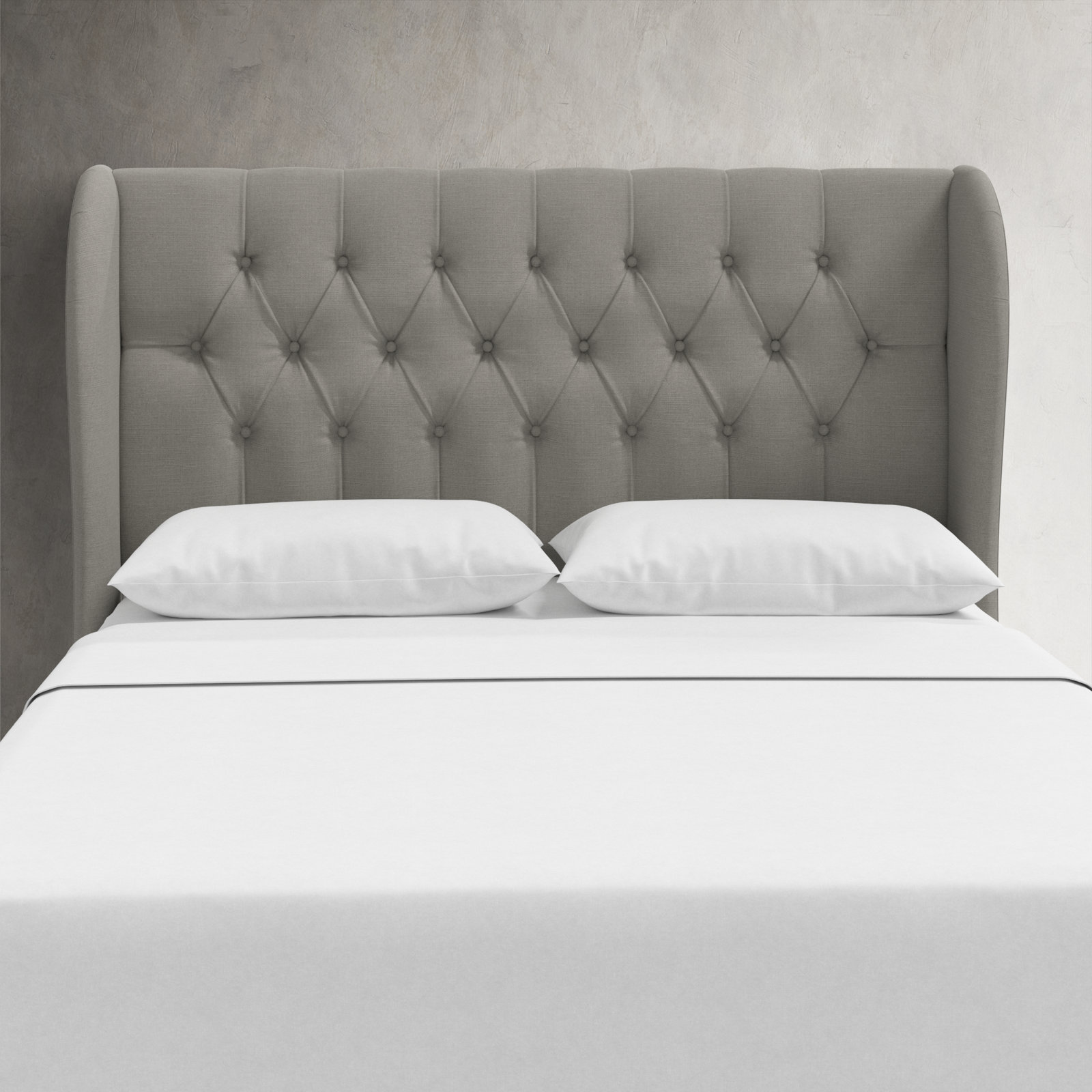 Tomey Pine Headboard, Twin, Classic Grey Linen