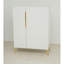 Buffet blanc moderne avec poignées dorées pour la cuisine, organisateur de mobilier de salle à manger