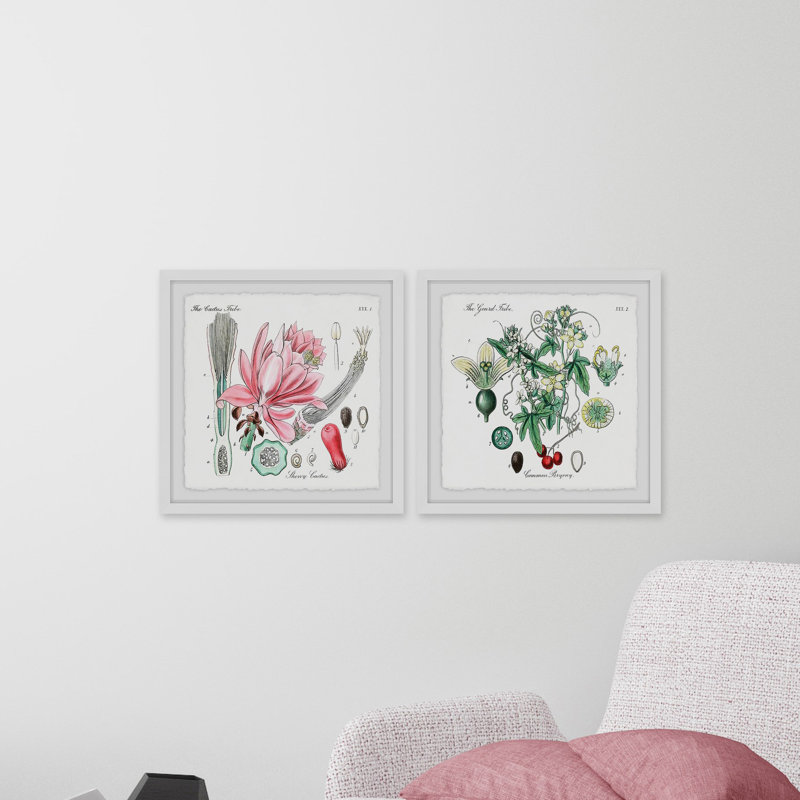 «Beauty Starts Here Diptych», ensemble de 2 reproductions d'art graphique encadrées, H 12 po x l 12 po x P 1,5 po