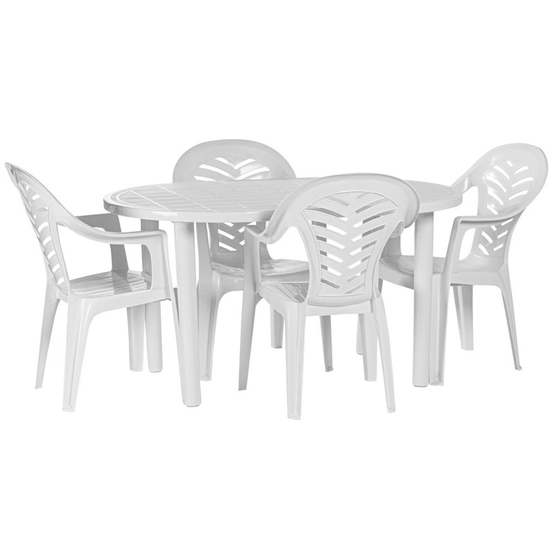 4 Seater Dining, White