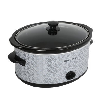 Mijoteuse West Bend®, capacité de 6 pintes, pot en céramique facile à nettoyer, en argent