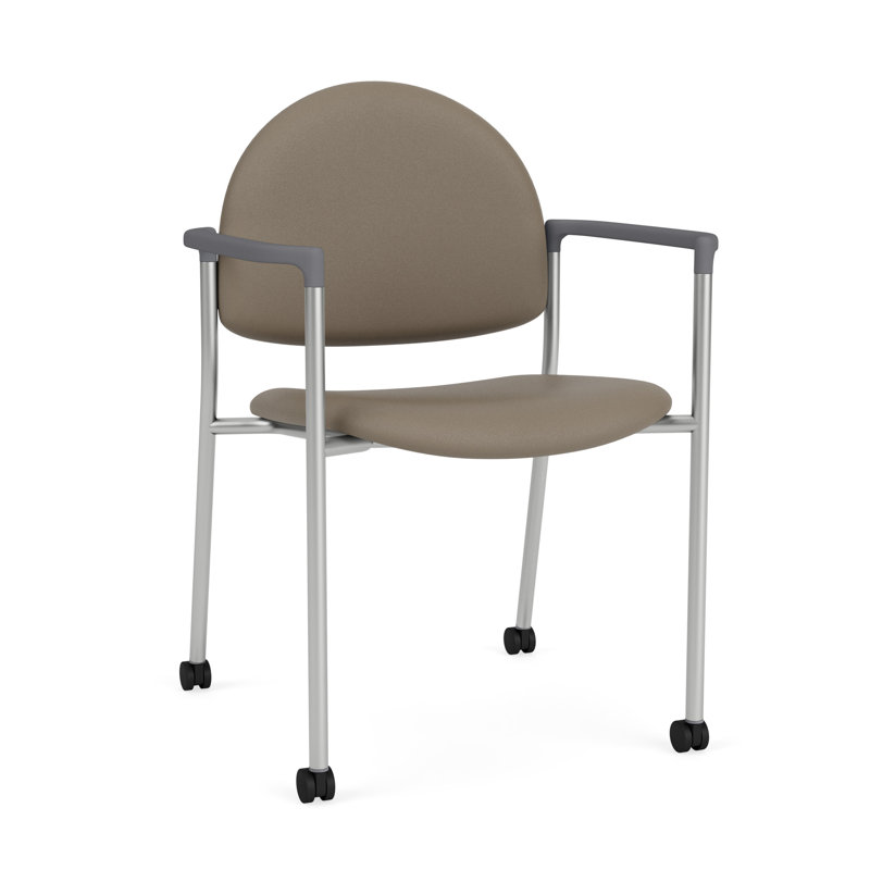Chaise d'invité à chat avec roulettes, Argent, Modena blé
